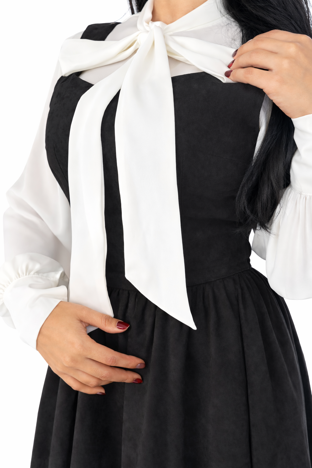Baib 8  White & Black Dress